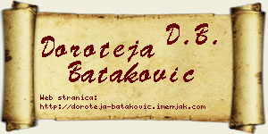 Doroteja Bataković vizit kartica
